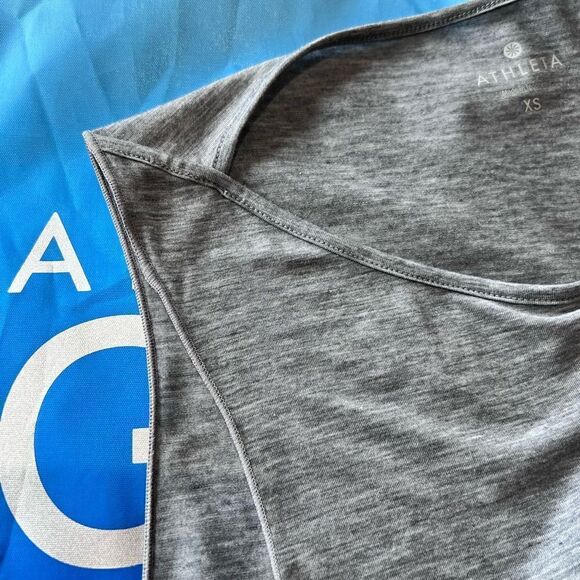 Athleta muscle tee shirt draw string bag bundle grey size XS - Picture 9 of 13